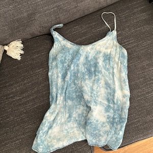 Tie-dye chambray top